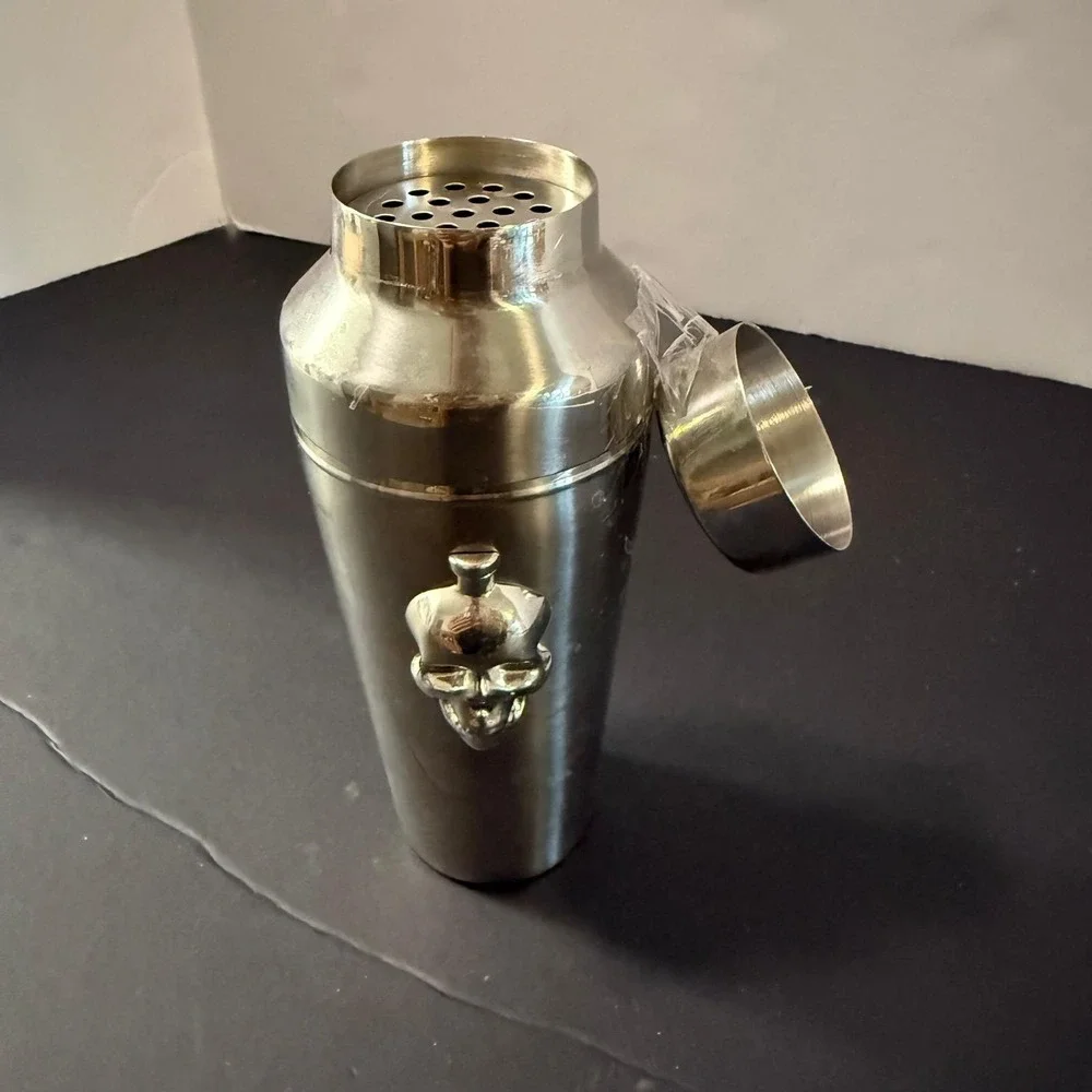 Crystal Head Vodka Skull Stainless Steel Cocktail Shaker RARE Unused